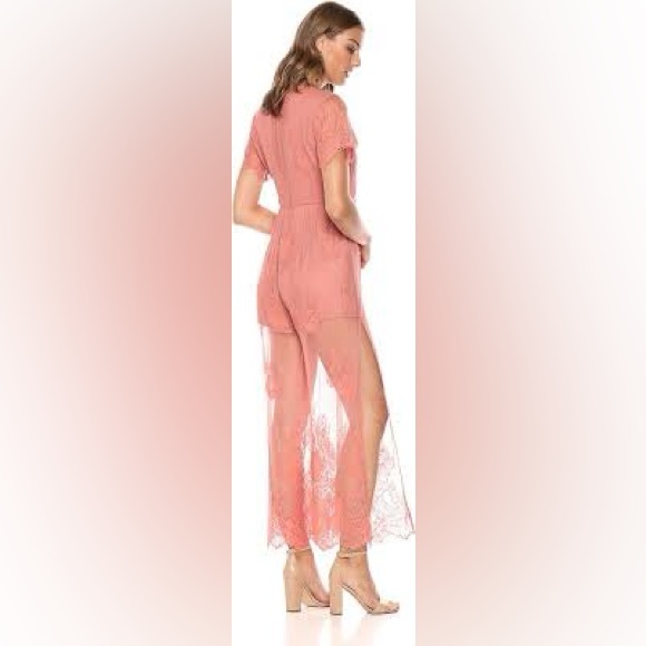 NWT Alina Maxi Romper Garden Party Lace Terra Cotta - Picture 2 of 16
